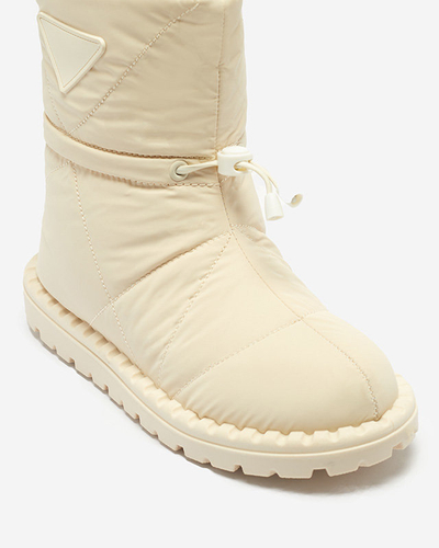 Naiste kreemikas tikitud lumesaapad lamedal tallal Ferri - Jalatsid