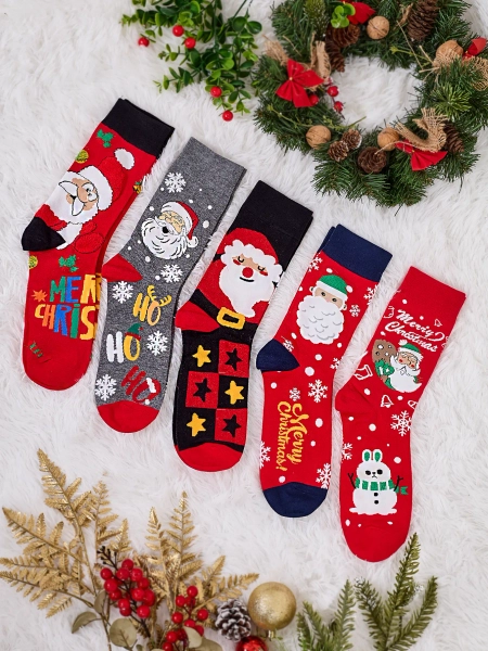 Royalfashion Длинные мужские рождественские носки 5 шт./упаковка