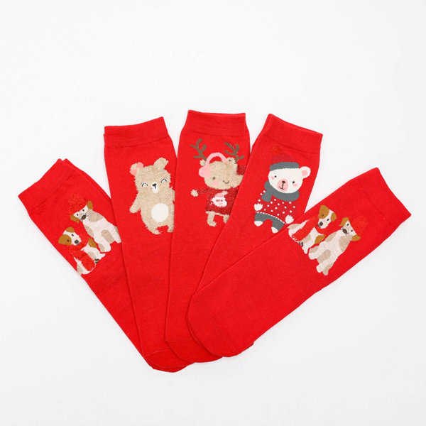 Christmas women's ankle socks 5 / pack - Underwear