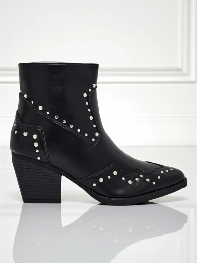 Women's Heeled Cowboy Boots with Glaciere Studs