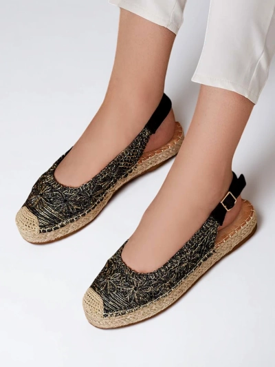 Royalfashion Naiste espadrillid dekoratiivse tikandiga