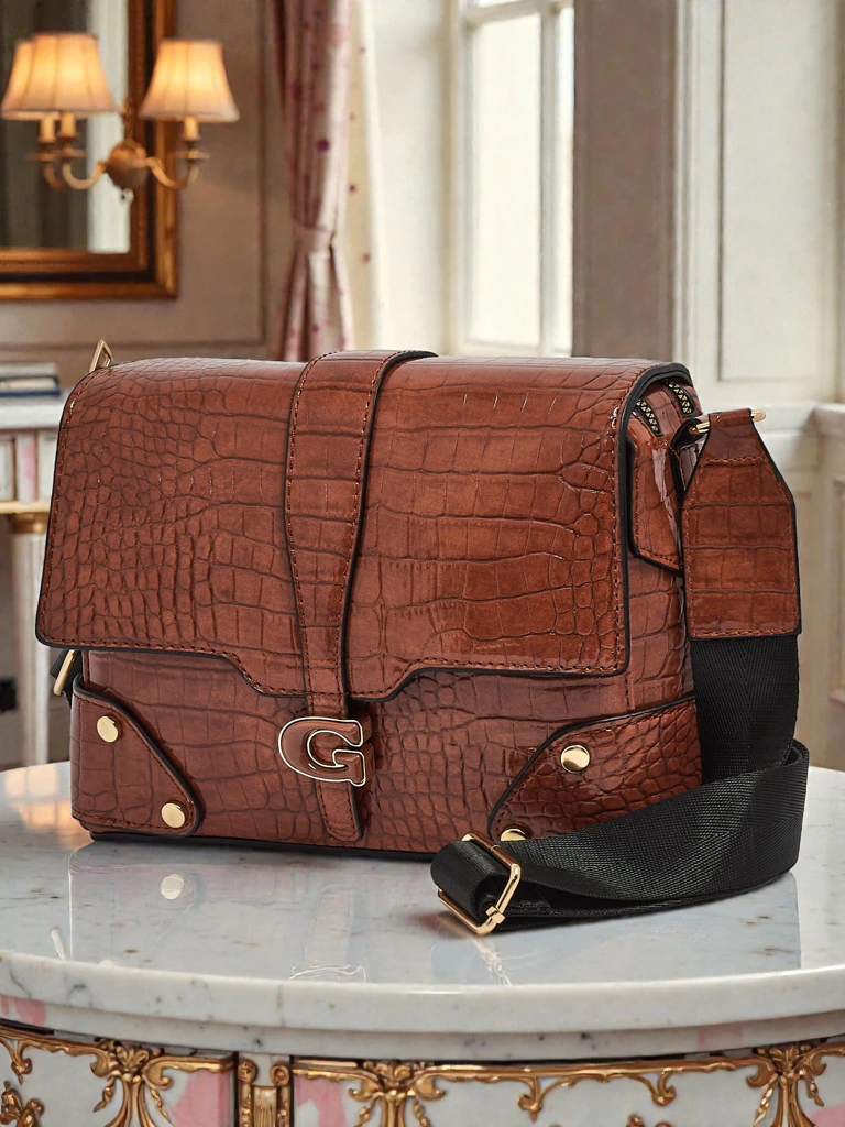 Flora Brown Leather Elegant Everyday Women's Handbag