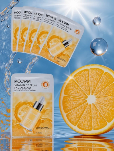 Sheet face mask with Vitamin C