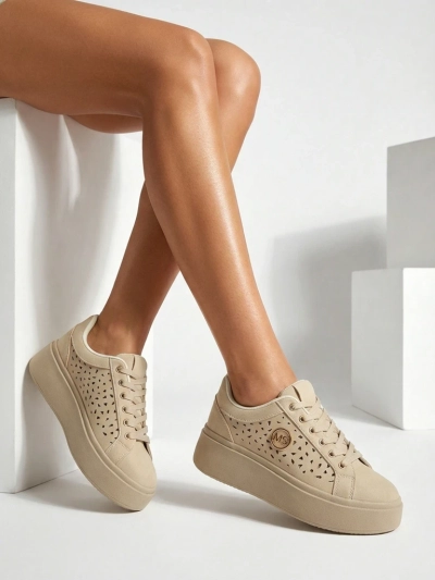 Cleo Ecru Platino – beežid platvormil tossud Royalfashion öko-nahk