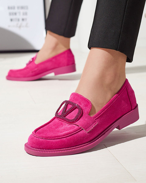 Fuchsia women's moccasins with decoration Fogras- Footwear
