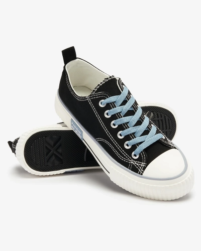 Черные женские кроссовки на шнуровке Tasabba- Footwear