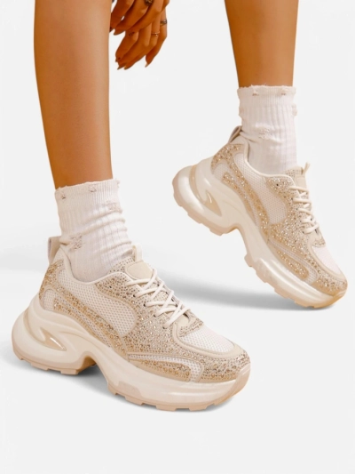Royalfashion Женские спортивные кроссовки с стразами Bloss