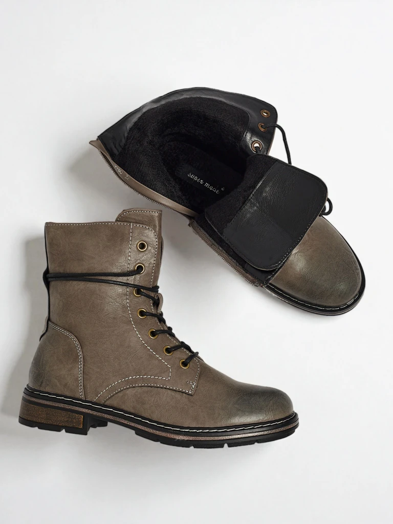 Eco-leather laced women's ankle boots Ravonna