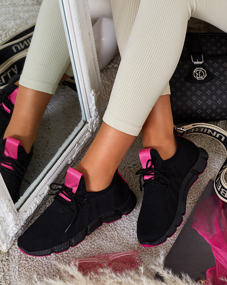 Black and fuchsia women's sports shoes Bommgi - Footwear