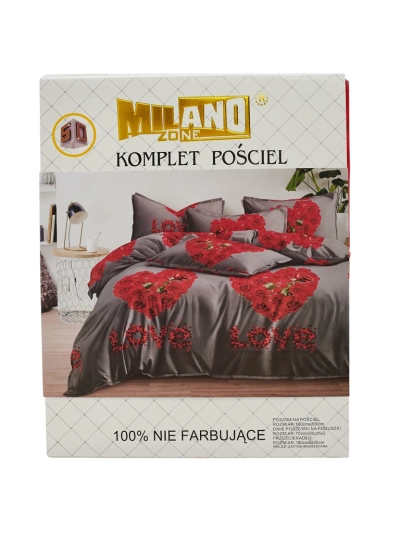 Royalfashion Mustriline voodipesu 160x200 komplekt 4-OSALINE
