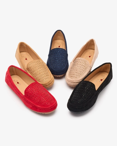 Mustad naiste mokassinad tsirkoonidega Bretika - Jalatsid