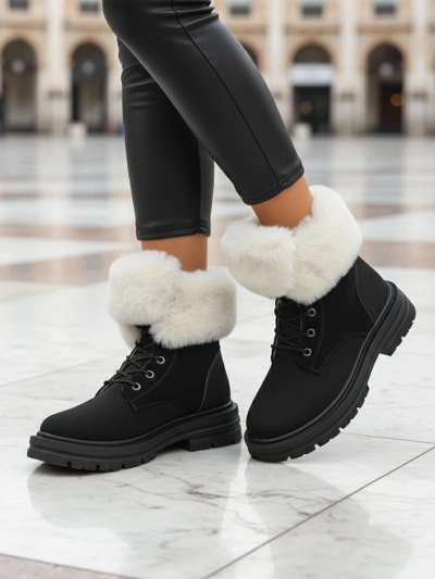 Женские ankle boots Royalfashion с мехом Nasaha
