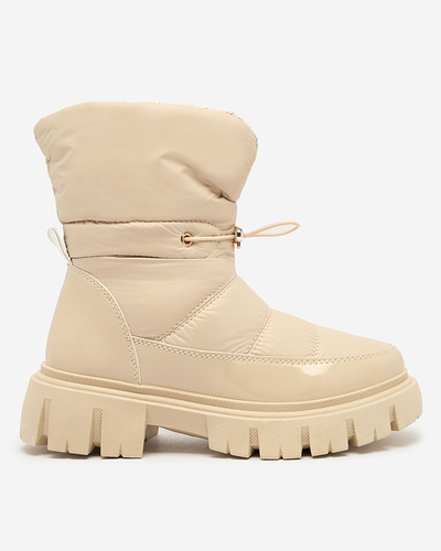 Royalfashion Slip-on women's snow boots in beige Sadella