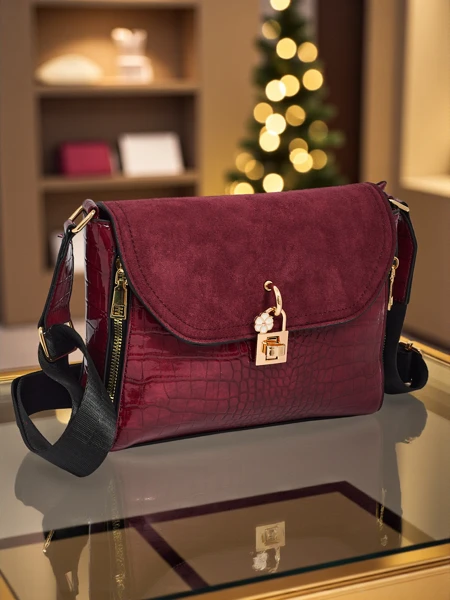 Small Women's Embossed Faux Leather Handbag Narelle