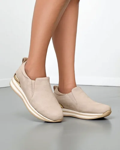 Royalfashion Women's eco suede loafers Rabbite