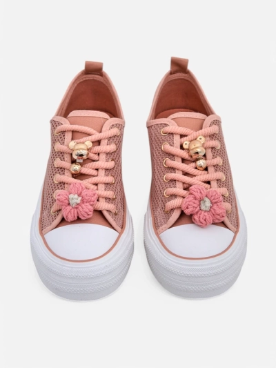 Royalfashion Women's perforated sneakers with embellishments Osdo