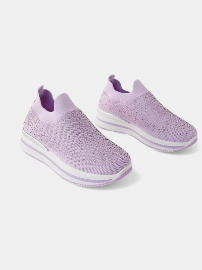 Royalfashion Slip-on women's sports shoes with rhinestones Adeq