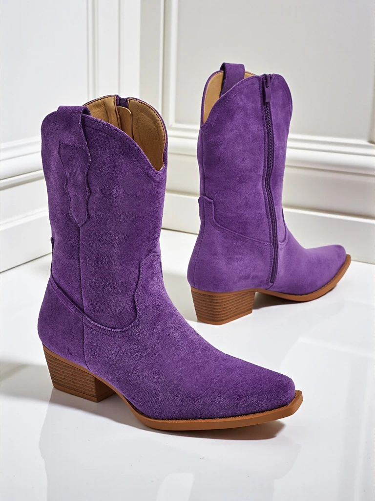 Women's Eco Suede Cowboy Boots SpireHush