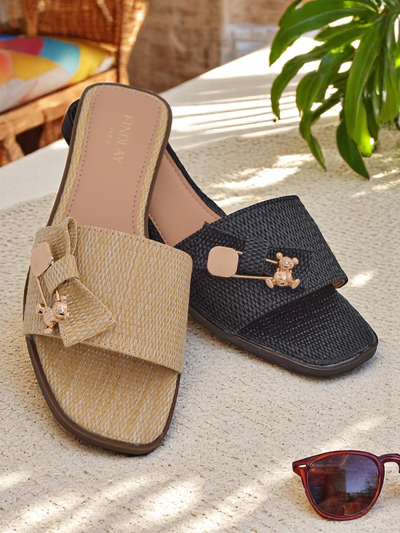 Royalfashion Women's straw flip-flops Sandals Aurelia