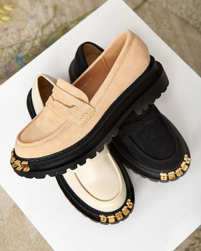 Naiste Loafersid Aurelia Beežid 5cm Platvormil - Stiilsed ja Mugavad