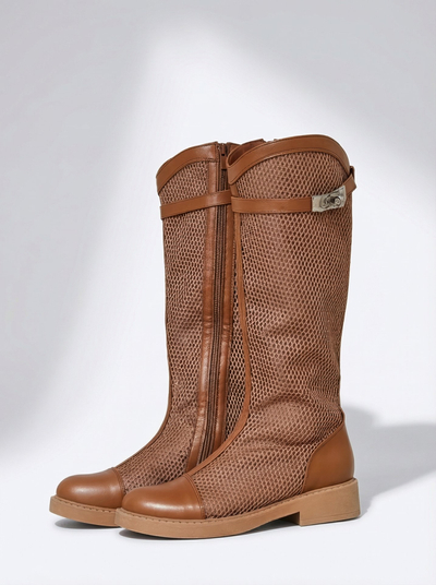 Royalfashion Kõrge perforatsiooni naiste madala säärega saapad Ovittole