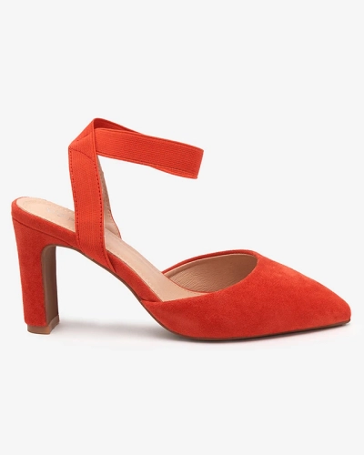 Orange sandals on the post Brossi - Shoes