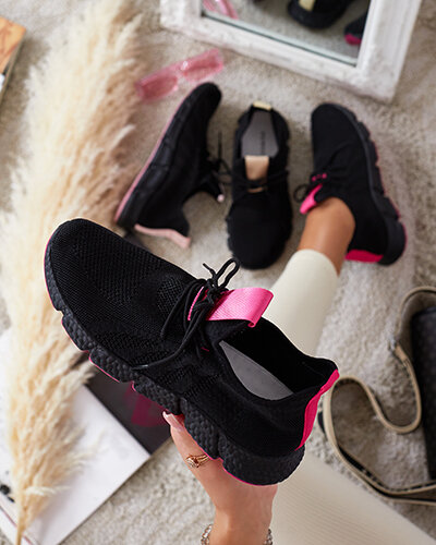 Mustad ja fuksiat värvi naiste spordijalatsid Bommgi - Jalatsid