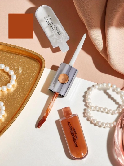 Lipstick and clear lip gloss 2-in-1 Coral Crush