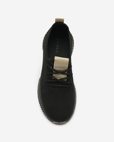 Black women's sports shoes with brown inserts Keteti - Footwear