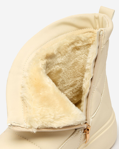 Royalfashion Бежевые женские сапоги a'la snow boots Kacecica