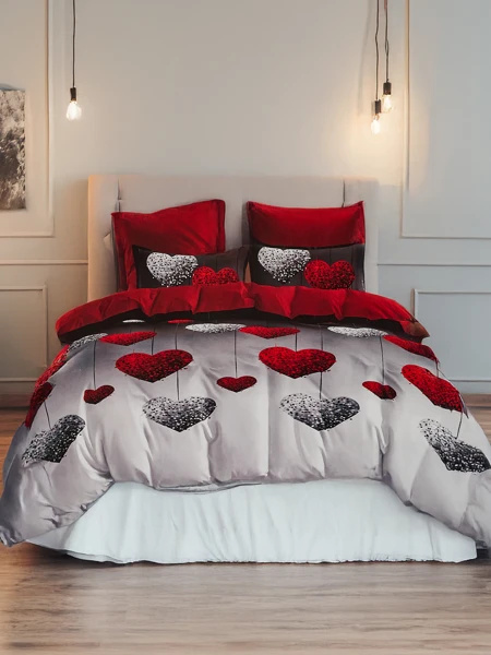 Royalfashion Mustriline voodipesu 180x200 komplekt 3 OSA