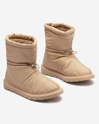 Light brown women's insulated boots a'la snow boots Kaliolen - Footwear