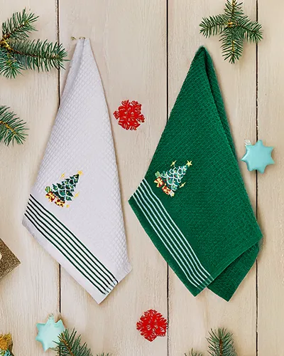 Royalfashion Holiday set of towels Happy New Year