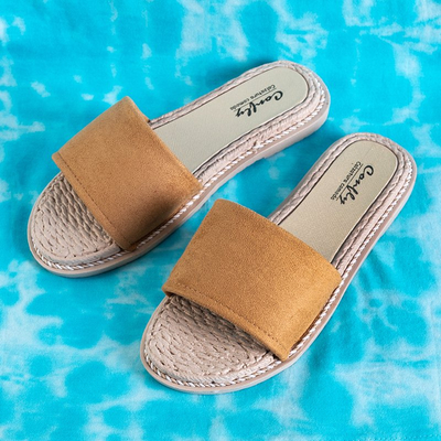 Brown women's Ysia slippers - Footwear