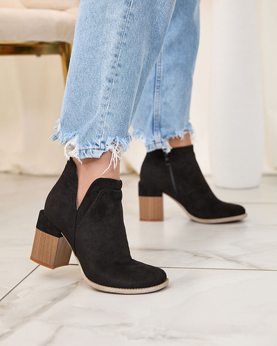 Royalfashion Black Lemere Ботинки на квадратном каблуке