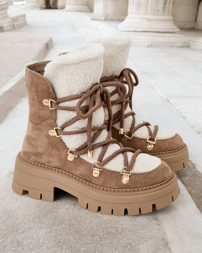 Royalfashion Lozin lace-up women's snow boots