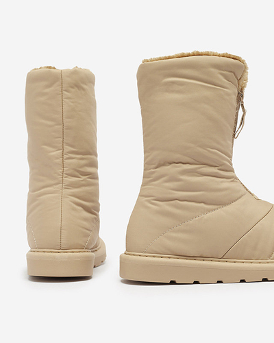 OUTLET Light brown women's boots a'la snow boots Tirigga- Footwear