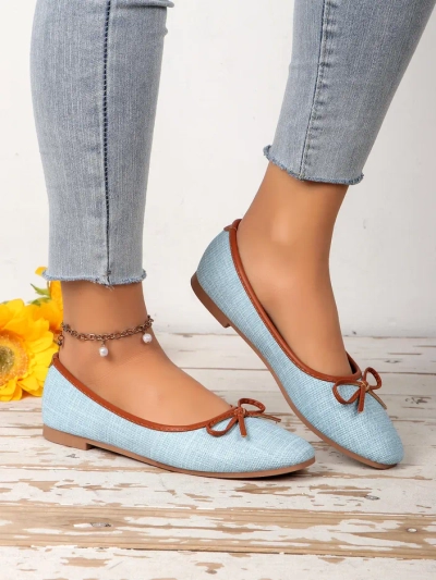 Royalfashion Women's ballet flats with glitter and a bow Aramie