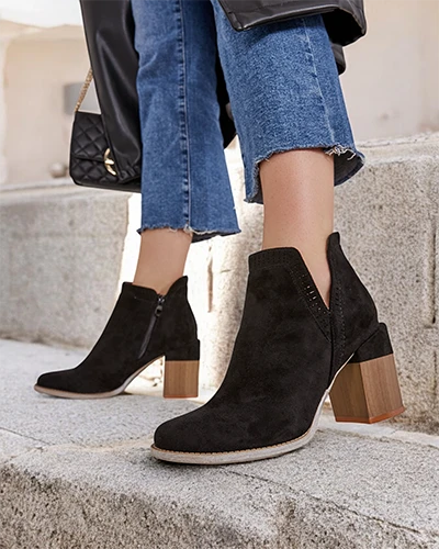 Royalfashion Laguteräit vrouwlid ankle bootse op 'n pos Vettot