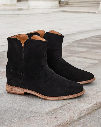 Royalfashion Cowboy-stíl stígvélar á tjaldri klæðaðri Blueston