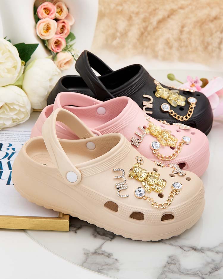 Royalfashion Naiste Fescas-ornamentidega kummist flip-flopid