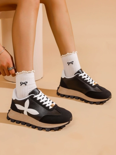 Royalfashion Women's sports sneakers on a thicker sole Aloqa
