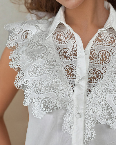 Royalfashion Women's Lace Shirt