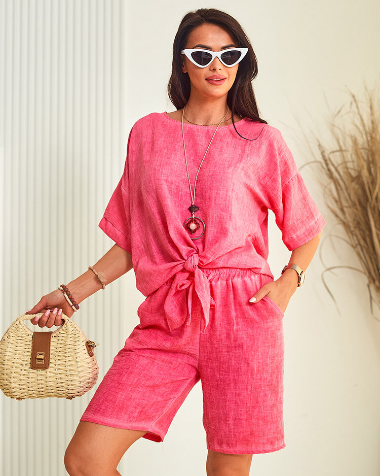 Royalfashion Cotton and linen women's oversize set