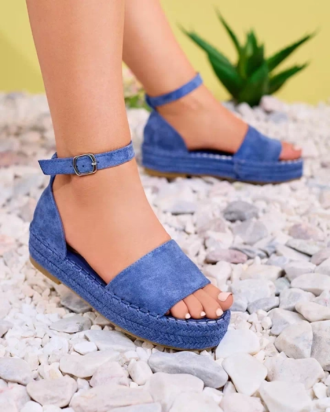 Sinised naiste Sitra platvormsandaalid - Jalatsid