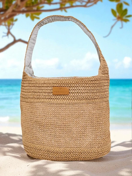Royalfashion Large women's straw bag Marella Natura