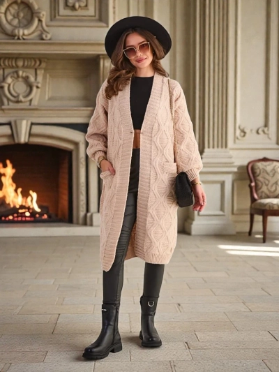 Royalfashion Вязаная женская пончо-свитер