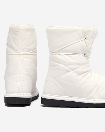 Белая женская обувь a'la сноубутсы Amirfu- Footwear