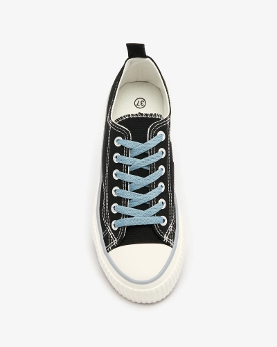 Черные женские кроссовки на шнуровке Tasabba- Footwear