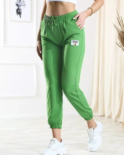 Women's dark green sweatpants - Clothing